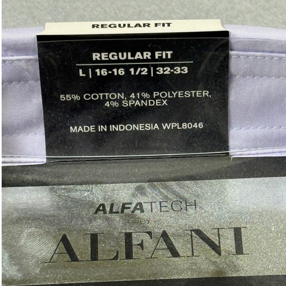 Alfani Men's Slim-Fit Temp Regulating Dress Shirt Lilac Whisper16-16.5 32-33 $65 - Picture 3 of 5